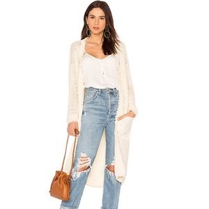 FREE PEOPLE Woodstock Frayed Trim Cardigan